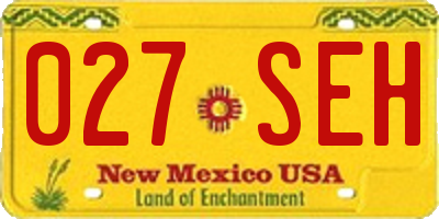 NM license plate 027SEH