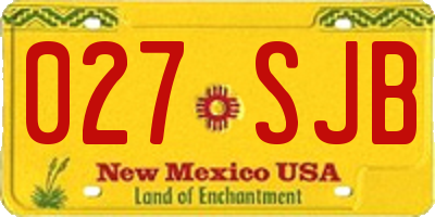 NM license plate 027SJB