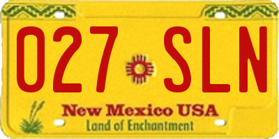 NM license plate 027SLN