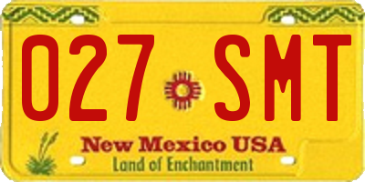 NM license plate 027SMT