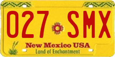 NM license plate 027SMX
