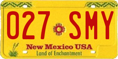 NM license plate 027SMY