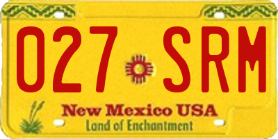 NM license plate 027SRM