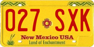 NM license plate 027SXK