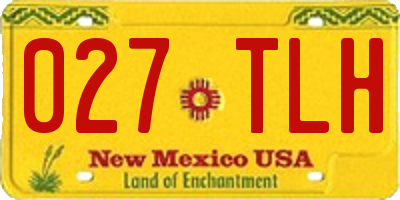 NM license plate 027TLH