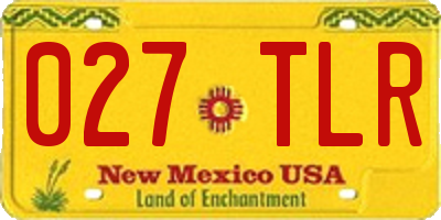 NM license plate 027TLR