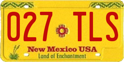 NM license plate 027TLS