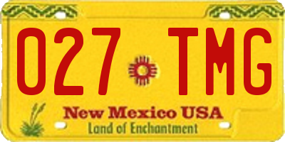 NM license plate 027TMG