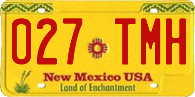 NM license plate 027TMH