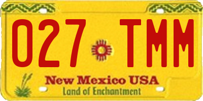NM license plate 027TMM