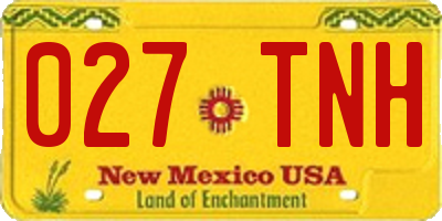 NM license plate 027TNH
