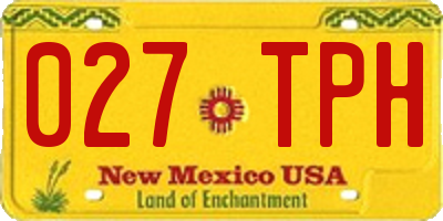 NM license plate 027TPH