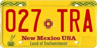 NM license plate 027TRA