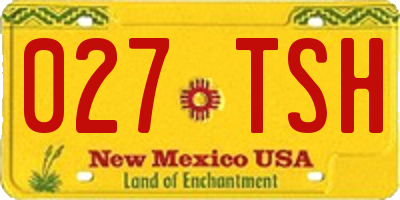 NM license plate 027TSH