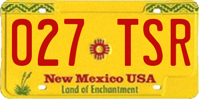 NM license plate 027TSR