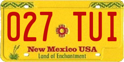 NM license plate 027TUI