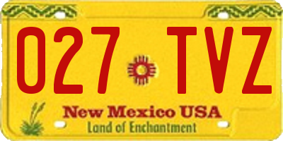NM license plate 027TVZ