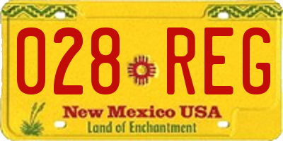 NM license plate 028REG