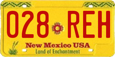 NM license plate 028REH