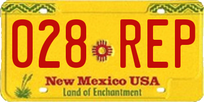 NM license plate 028REP