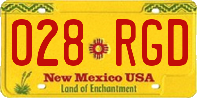 NM license plate 028RGD