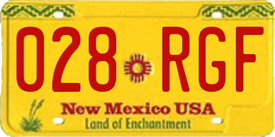 NM license plate 028RGF