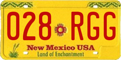 NM license plate 028RGG