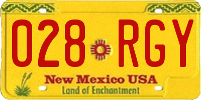 NM license plate 028RGY