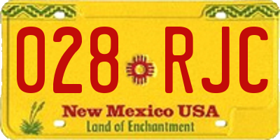 NM license plate 028RJC