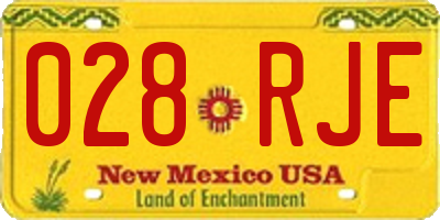 NM license plate 028RJE