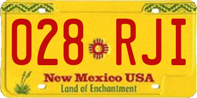 NM license plate 028RJI