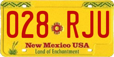 NM license plate 028RJU