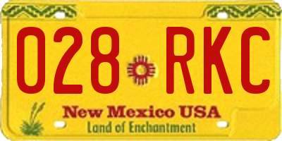 NM license plate 028RKC