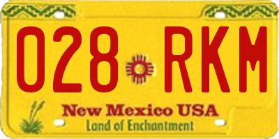 NM license plate 028RKM