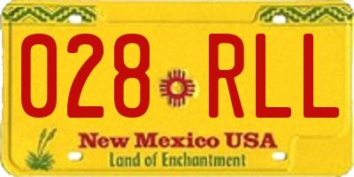 NM license plate 028RLL