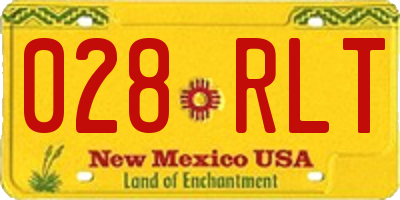 NM license plate 028RLT