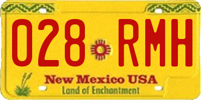 NM license plate 028RMH