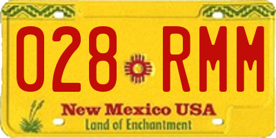 NM license plate 028RMM