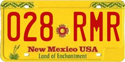 NM license plate 028RMR
