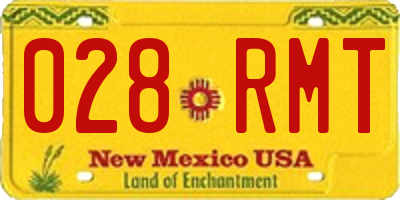 NM license plate 028RMT