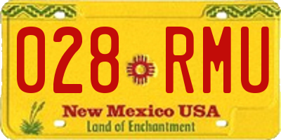 NM license plate 028RMU