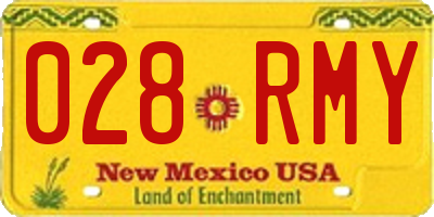 NM license plate 028RMY