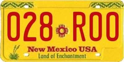 NM license plate 028ROO