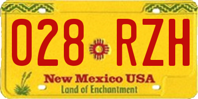 NM license plate 028RZH