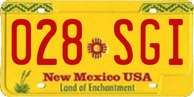 NM license plate 028SGI