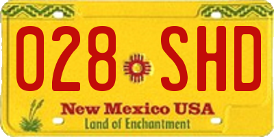NM license plate 028SHD