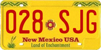 NM license plate 028SJG