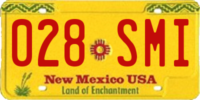 NM license plate 028SMI