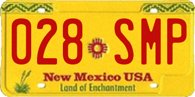 NM license plate 028SMP