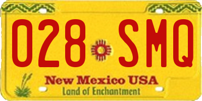 NM license plate 028SMQ